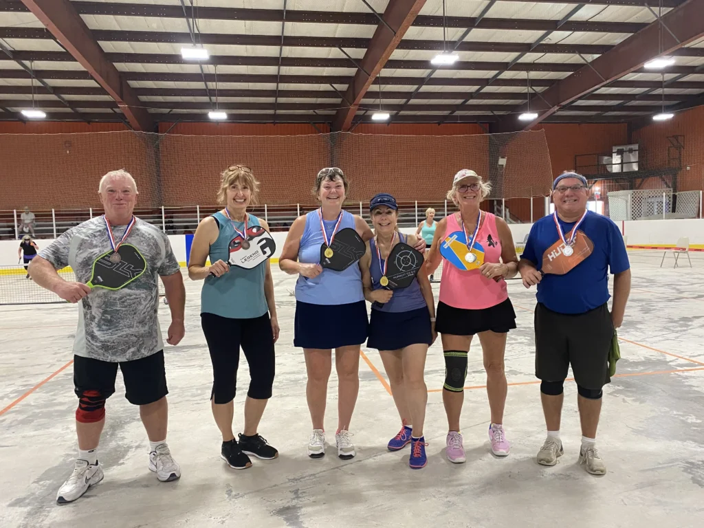 Photos of pickleball players from Kind Of A Big Dill tournament 2024