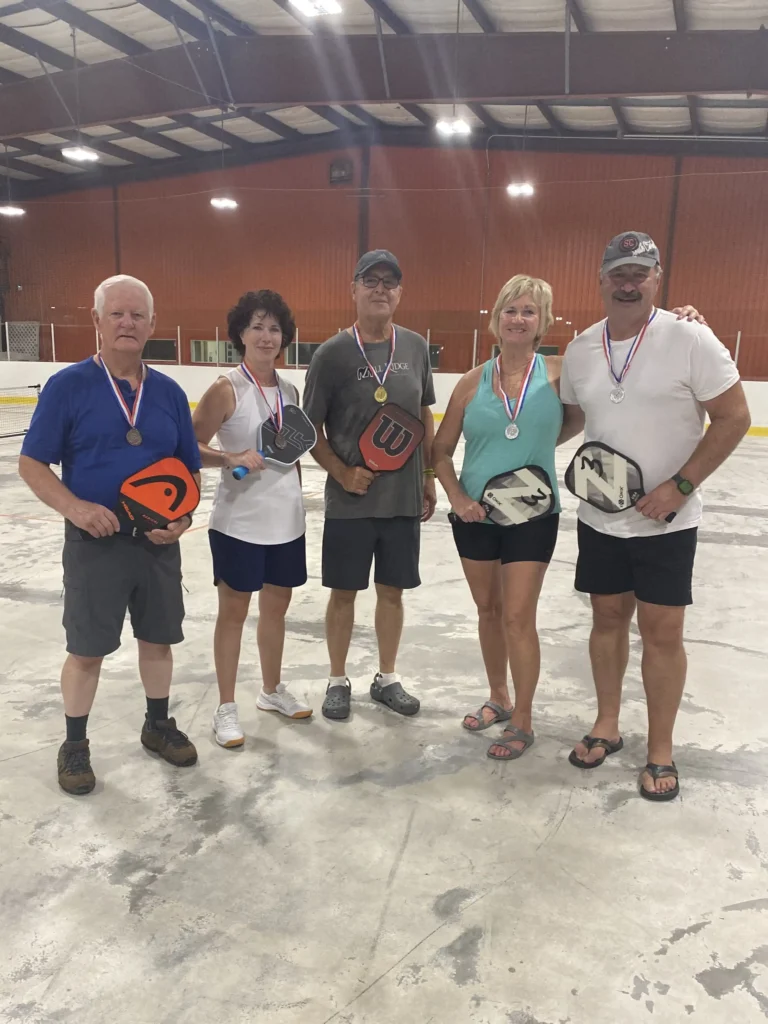 Photos of pickleball players from Kind Of A Big Dill tournament 2024