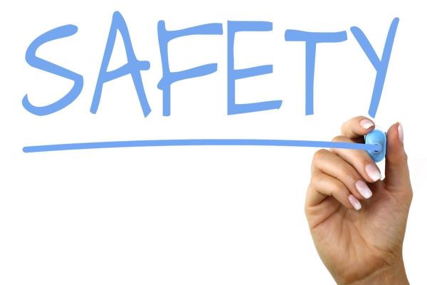 Safety being written on a white board
